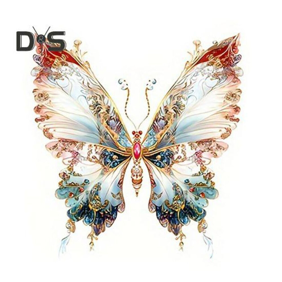 (as the picture, B) Acrylic Colorful Butterfly Hanging Decoration Home Indoor Christmas Tree Car Rearview Mirror 2D Flat Butterfly Ornament Pendant