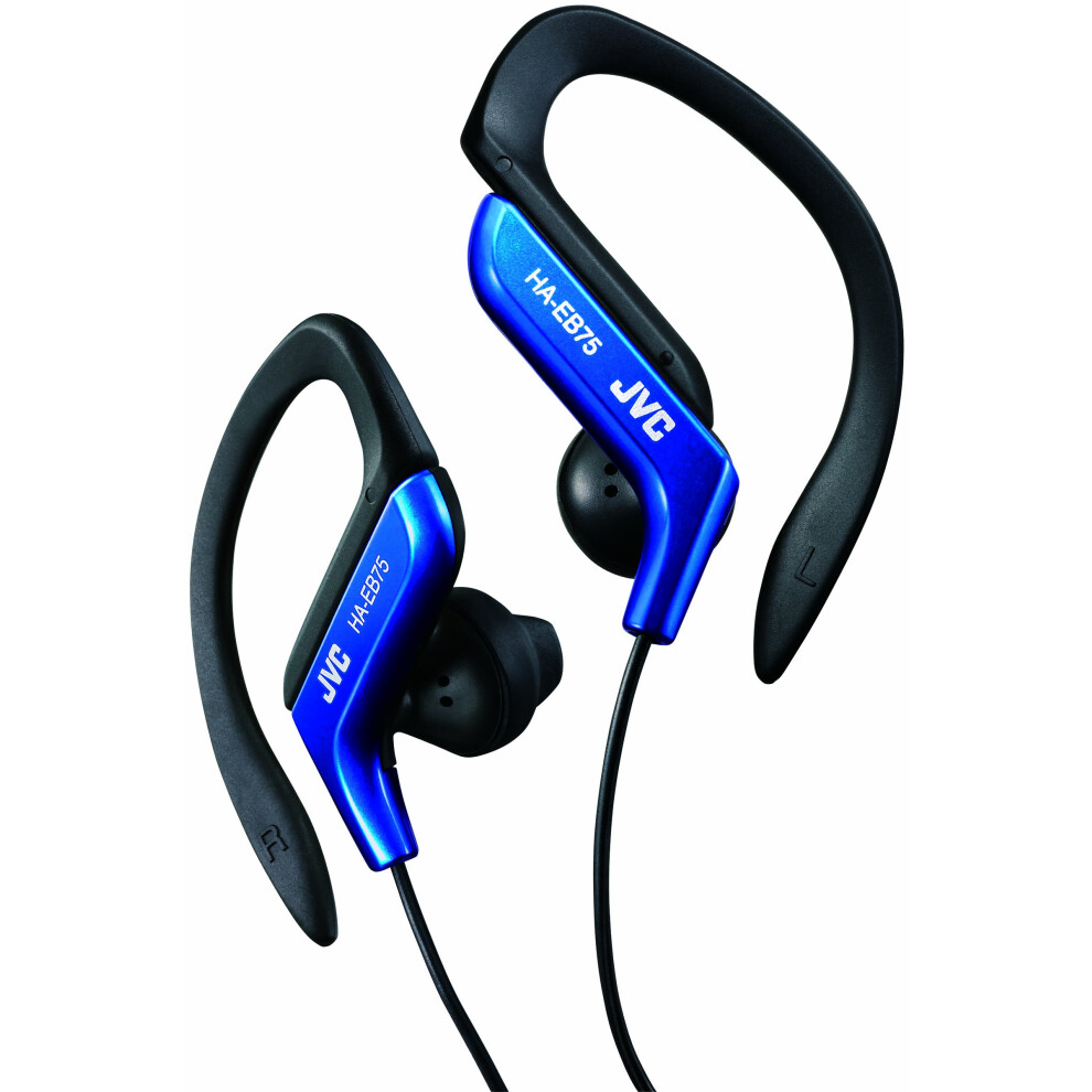 HA-EB75 In-Ear Sweat Resistant Sports Headphones with Adjustable Clip - Blue