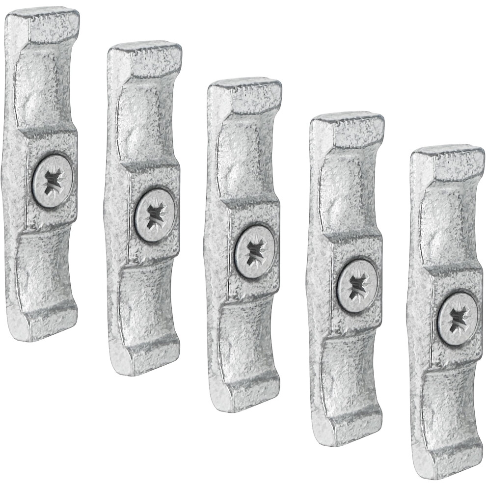 Irontite 5Pc Galvanised Turn Button Latch 63Mm (2.5") Turn Buttons, Cupboard Latch, Turn Button Fastener Cabinet Latch, Screws Included, Internal Or 5060848551428