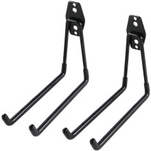 2 Pack Black Garage Storage Utility Hooks Garage Garden Tool Organizer Steel Wall Mount Hooks Garden Small U Hooks-Large