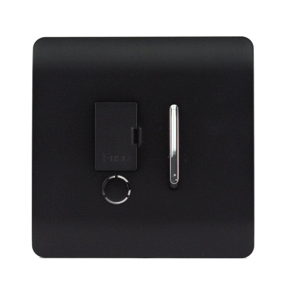 Trendi Artistic Modern 13 Amp Fused Spur Switch Matt Black