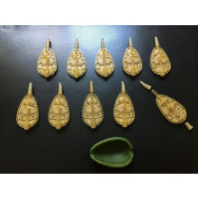 10 X INLINE METHOD FEEDERS + MOULD. Choose 20g, 30g, 40g, 50g, Carp, fishing tackle (20 Grams)