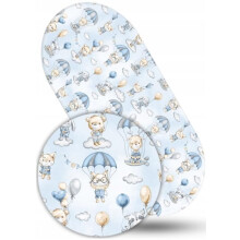 80x38cm Fitted Sheet 100% Cotton for Baby Moses Basket Pram Walk in the Clouds