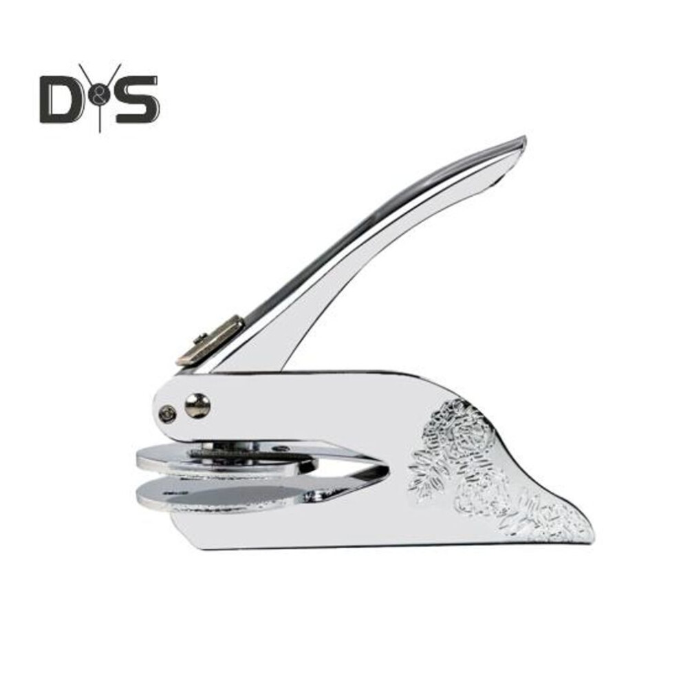 (as the picture, D) Book Embosser Hand Operated Embosser Stamp Stainless Steel Embossing Tool for Paper Cardboard Leather DIY Craft