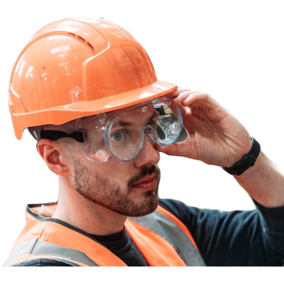 Ppe Safety Goggles Clear Protective Eyewear For Construction, Carpentry, Diy, Lab Work, Protects Against Liquid Splashes, Dust & Debris - Anti Fog 5060755825780