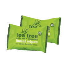 40160 Tea Tree Daily Use Cleansing Facial Face Make Up Wipes, Pack of 50