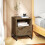 Homcom HOMCOM Bedside Table, Sofa Side Table with Drawer for Bedroom, Brown 1