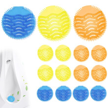 15 Pcs Urinal Mats with Scented Set, Splash Free Urinal Screens for Urinal Restroom and Bathroom, Urinal Screen Deodorizer for Toilets, Office, Hotels