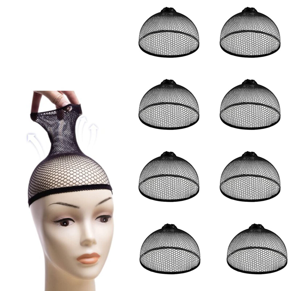 Unisex Black 15 Pcs Wig Caps Nylon Mesh Wig Cap Nets Caps Stretchable Wig Caps To Hold Wig In Place, Stretchy & Breathable