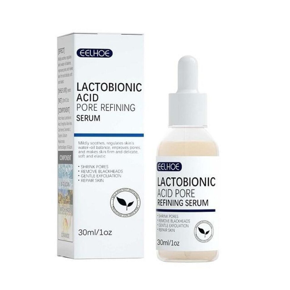 Lactobionic Acid Pore Shrink Face Serum Hyaluronic Acid Moisturizing Nourish Smooth Pores Repair Essence Firm