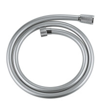 VitalioFlex Silver TwistStop - Smooth Shower Hose 1.25 m (Tensile Strength 50 kg, Pressure Resistance Up to 5 Bar, Heat Resistance 70C, Universal