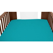 TERRY TOWELLING FITTED SHEET 90x40 MATTRESS NURSERY BABY COT COTBED FROTTE (Turquoise)