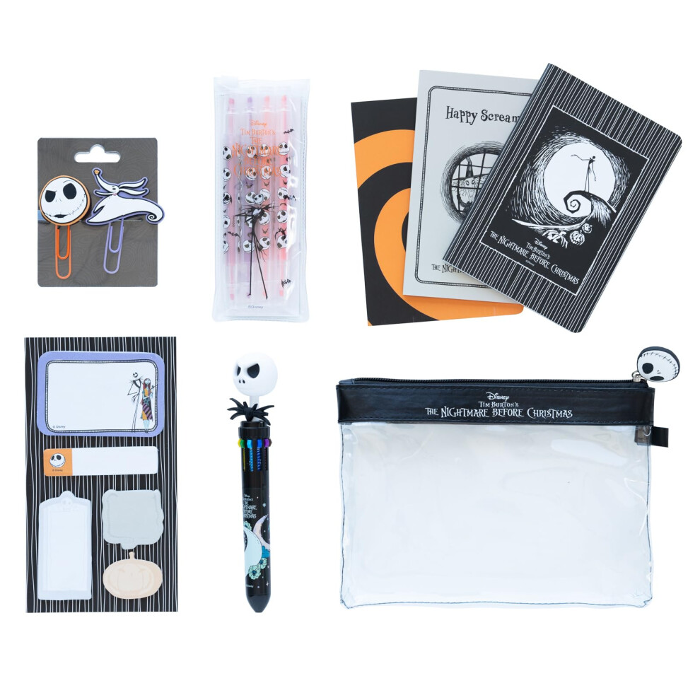 Photos - Notebook Grupo Disney Stationery Set - The Nightmare Before Christmas | Disney Pencil Case with A6 , Pen, Highlighter Set, Sticky 