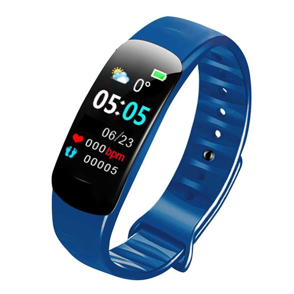 (blue) X1 Smart Watch 0.96” Touchscreen Fitness Tracker Smartwatches Heart Rate Blood Oxygen Blood Pressure Sleep Monitor Smart Bracelet
