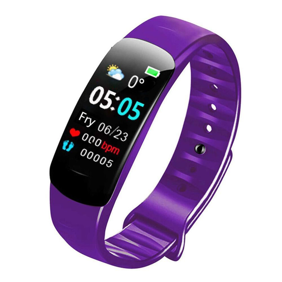 (purple) X1 Smart Watch 0.96” Touchscreen Fitness Tracker Smartwatches Heart Rate Blood Oxygen Blood Pressure Sleep Monitor Smart Bracelet