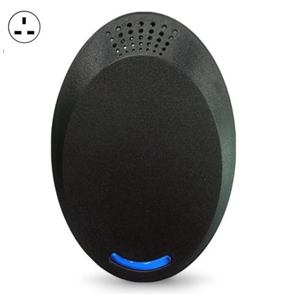 (black, UK) High-frequency Ultrasonic Pest Repeller Plug-play Eco-friendly Solution Compact Size Effective Indoor Mouse Rodent Deterrent Device