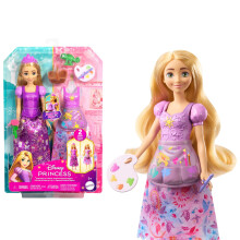 Mattel Disney Princess Toys Rapunzel Fashion Doll con 2 Looks 9 Accesorios 2 Camisetas Snap-On y 2 faldas 2 en 1 historias inspiradas en Disney Tangl