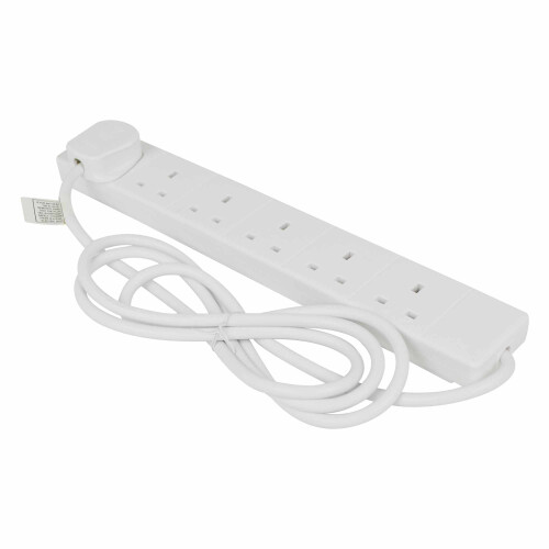 Status Multi Plug Extension | 6 Socket Extension Cable | 2m Extension Lead | S6W2MS12
