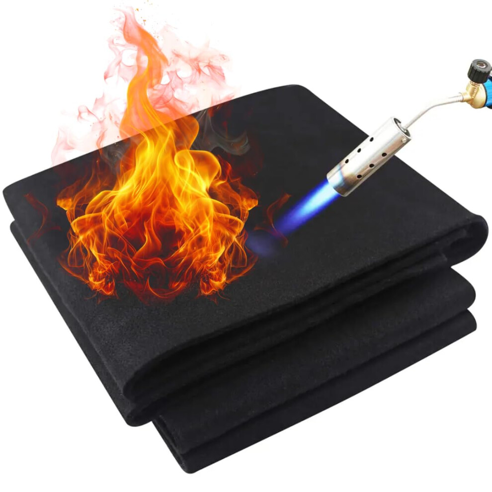 Welding Blanket Fireproof Mat 50 X 50 X 0.5Cm, Carbon Felt High Temper Fire Proof Insulation Pad Up To 1800F/2000C Heat Resistant Material Flame 5061050494756