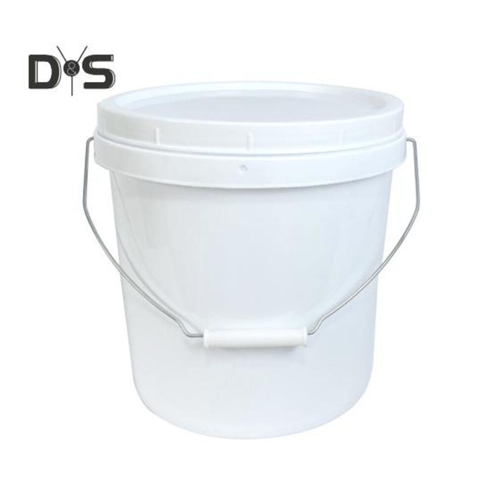 10l Plastic Bucket With Lid Metal Handle Heavy Duty Large Capacity Portable Reusable Multipurpose Pail Food Water Storage Bucket Container