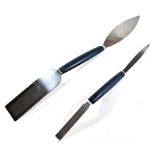 2pc Leaf and Square Small Tool Set Plastic Handles Plaster Filling Work BL017