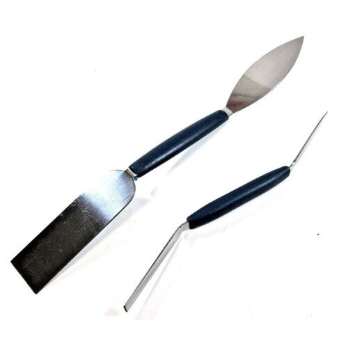 2pc Leaf and Square Small Tool Set Plastic Handles Plaster Filling Work BL017 1