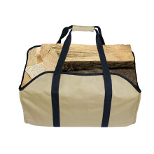 Canvas Log Tote Bag Carrier Indoor Fireplace Firewood Totes Large Log Carrier, firewood Carry Bag Holder, arm Load Cloth firewood Carrier (Yellow)