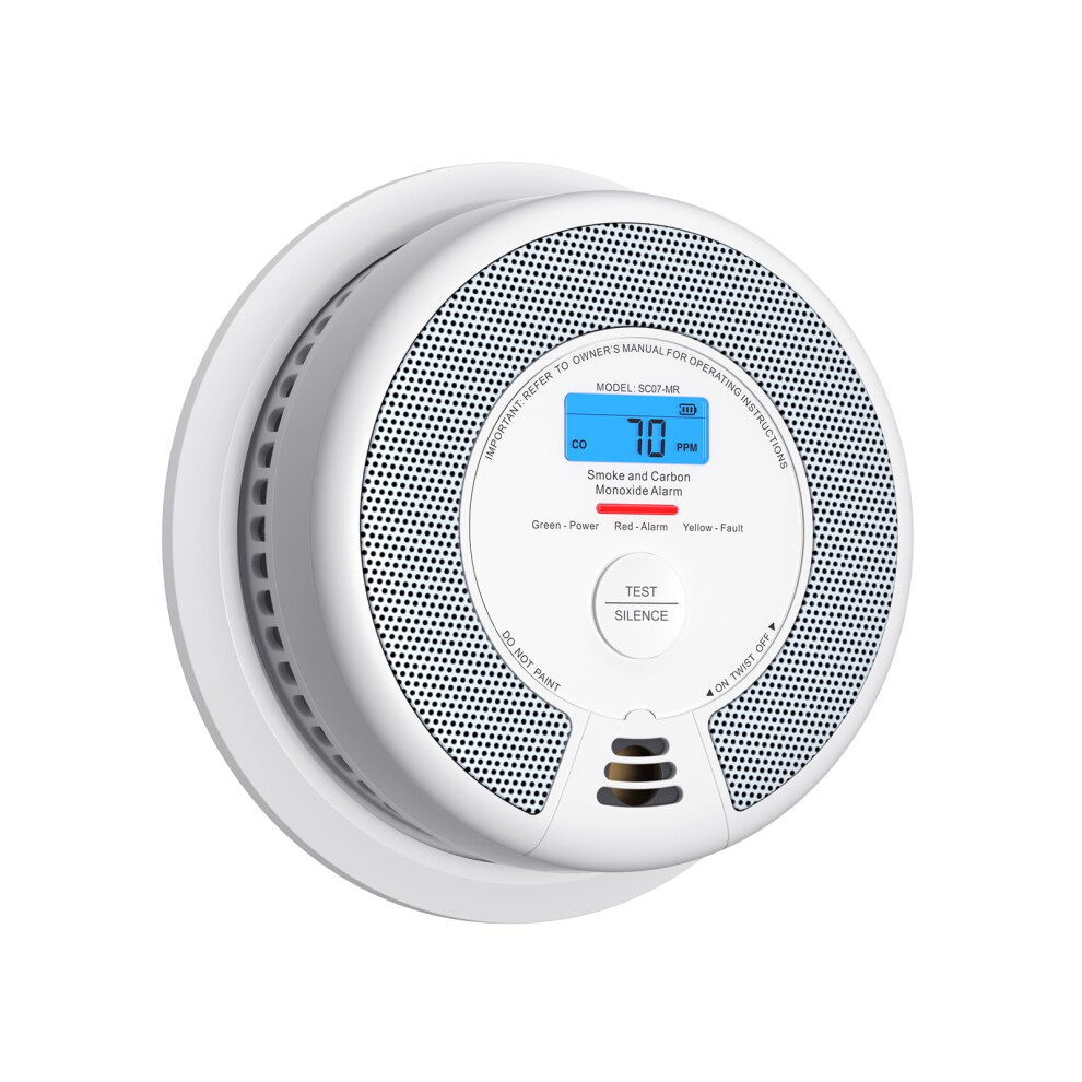 Smart Smoke And Carbon Monoxide, Interlinked Smoke Alarm And Carbon Monoxide Detector Compatible With X-Sense Home Security App, Sbs50 Base Station 850053675843