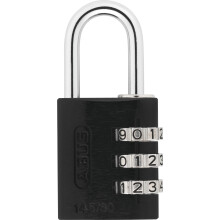 Combination Lock 145/30 Black - Solid Aluminium Padlock - With Individually Adjustable Numeric Code - 34601 - Security Level 3