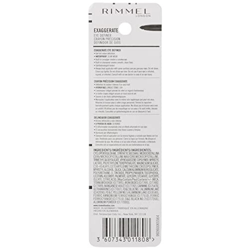Rimmel Exaggerate Waterproof Eye Definer, Noir 261, Black Rimmel 2