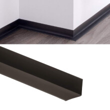 Flexible Skirting Trim - PVC Self Adhesive Skirting Board - Black - 52mm x 15m