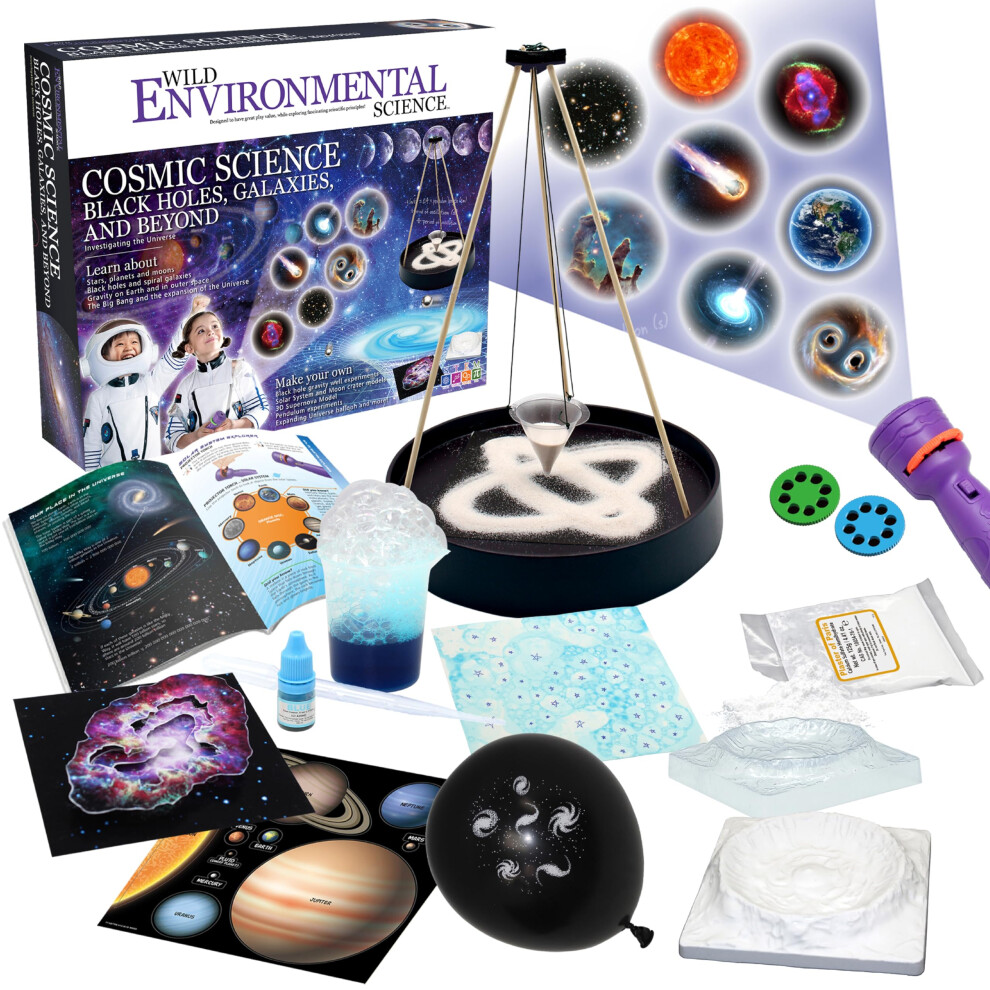 KIDS SPACE KIT - Explore Black Holes & Stellar Experiments - Fun Science Experiments for Kids - Build Planets & Stars - Space Toys & Kids Activities -