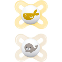 Original Start Soothers | 0-2 Months | 2 Pack | Newborn Dummies | Comes in Dummy Steriliser Case | Sustainable Materials | Baby Accessories for