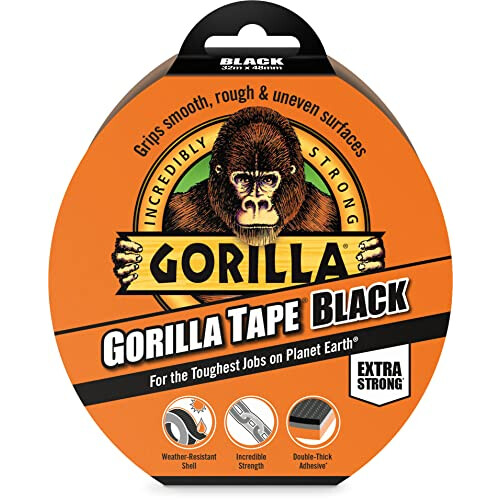 Gorilla Tape Black 32m (2 Pack) 1
