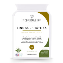 Zinc Sulphate Capsules | High Strength 15mg Zinc Sulphate Supplements for Men & Women | Bioavailable Mineral Supplement | 2 Months Supply, 60 Vegan
