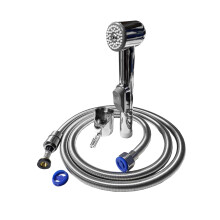 Universal bargin Muslim SHATAFF Chrome Bidet Douche Strong Reinforced Shower Hose 120 cm Douche Hand Shower Spray Toilet Hand Held Bidet Spray Kit