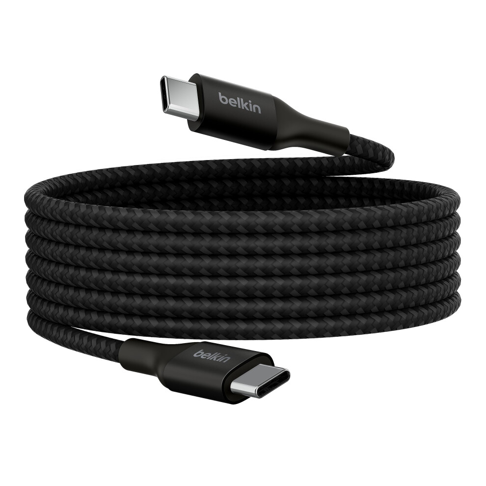 BoostCharge USB-C to USB-C Power charger cable, USB-IF certified fast charging cable with 240W Power Delivery for iPhone 16, 15, MacBook, Chromebook,