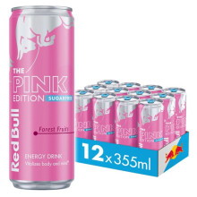 Energy Drink Sugar Free Pink Edition Forest Fruits, 355 ml x12