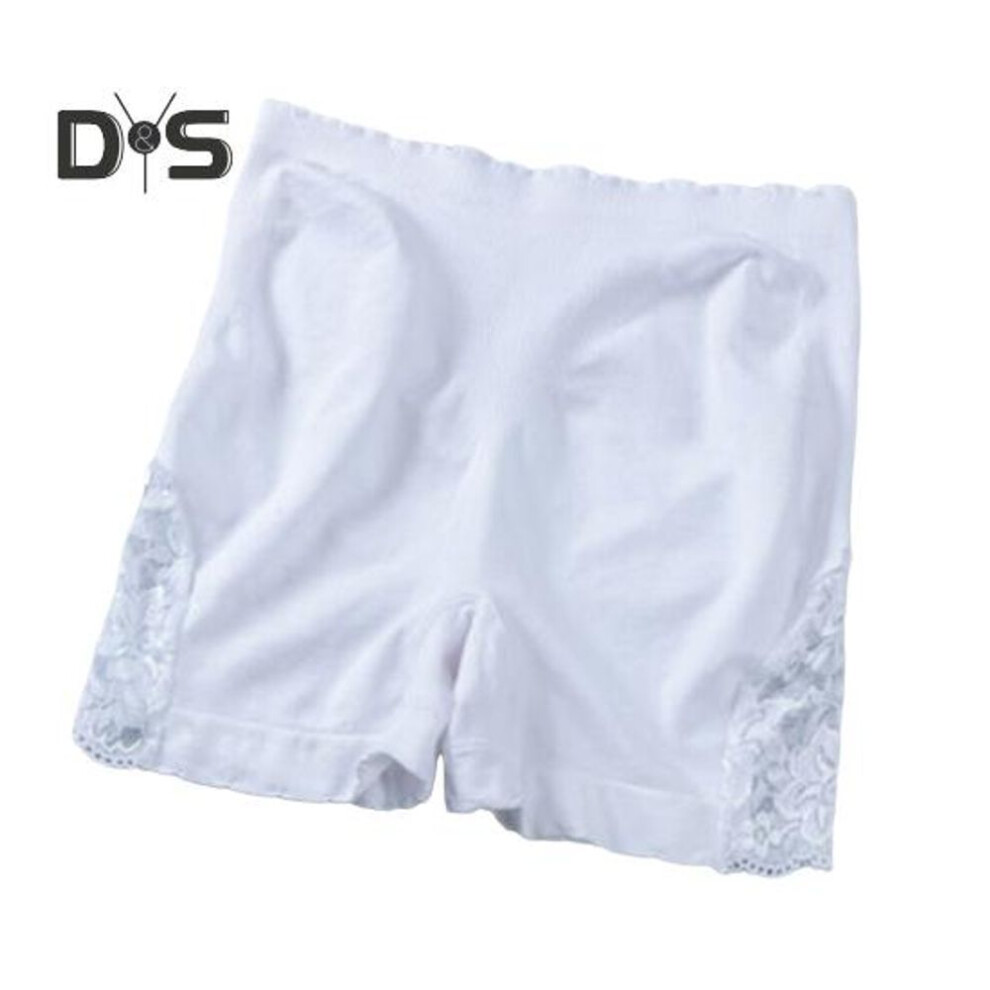(white) Women Safety Pants High Elasticity Tummy Control Seamless Lace Anti-exposure High Waist Slim Fit Quick Dry Mini Skirt Inner Shorts Yoga Shorts
