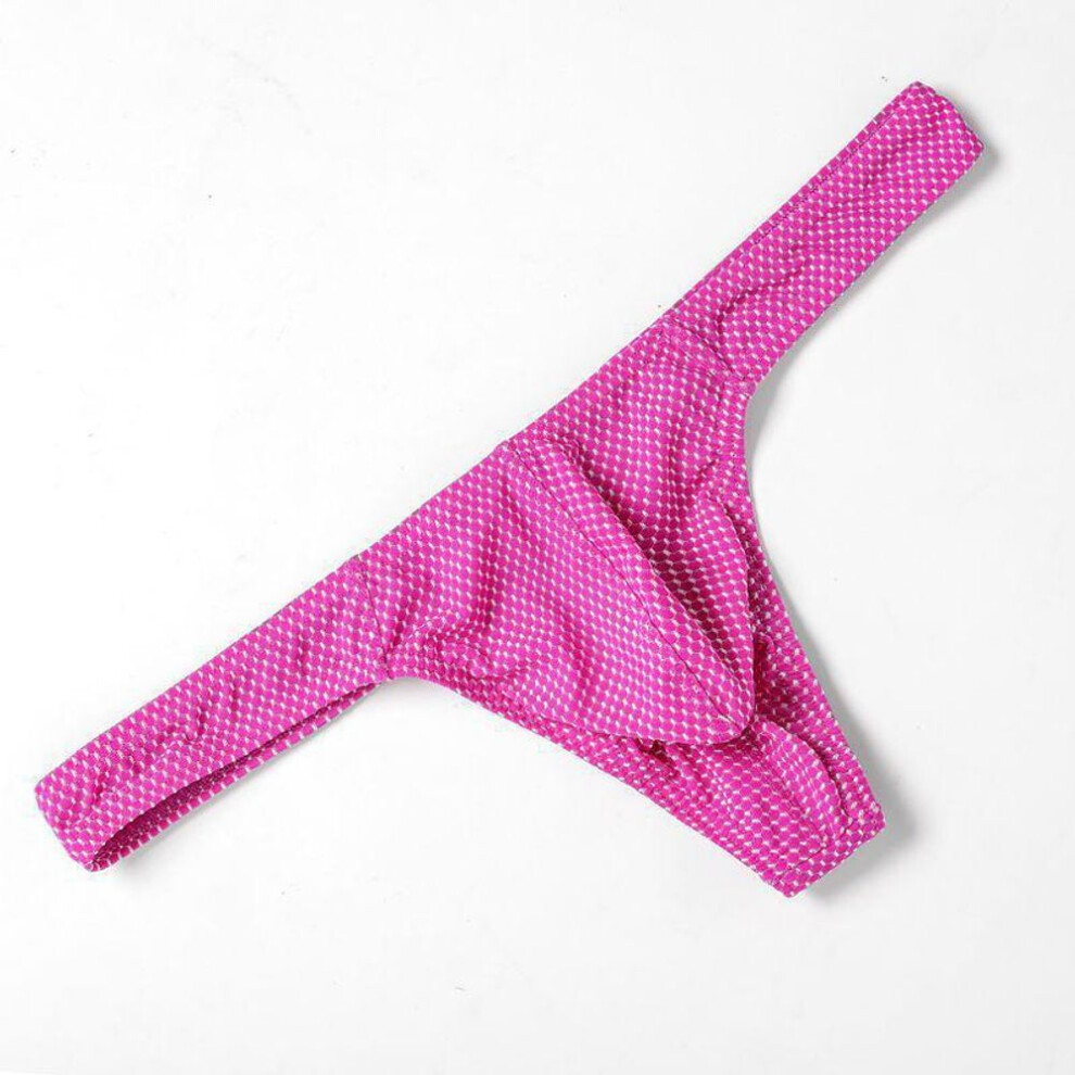 (2XL, purple) Men's Fashionable Sexy Nylon Thong - Low Waist and Comfortable