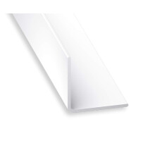 White PVC angle 60x60 mm 1 m