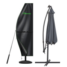 Garden Parasol Cover Waterproof, Outdoor Cantilever Parasol Cover with Zipper and Rod Fit for 2m to 4m Large Banana Patio Umbrella - 210D Oxford