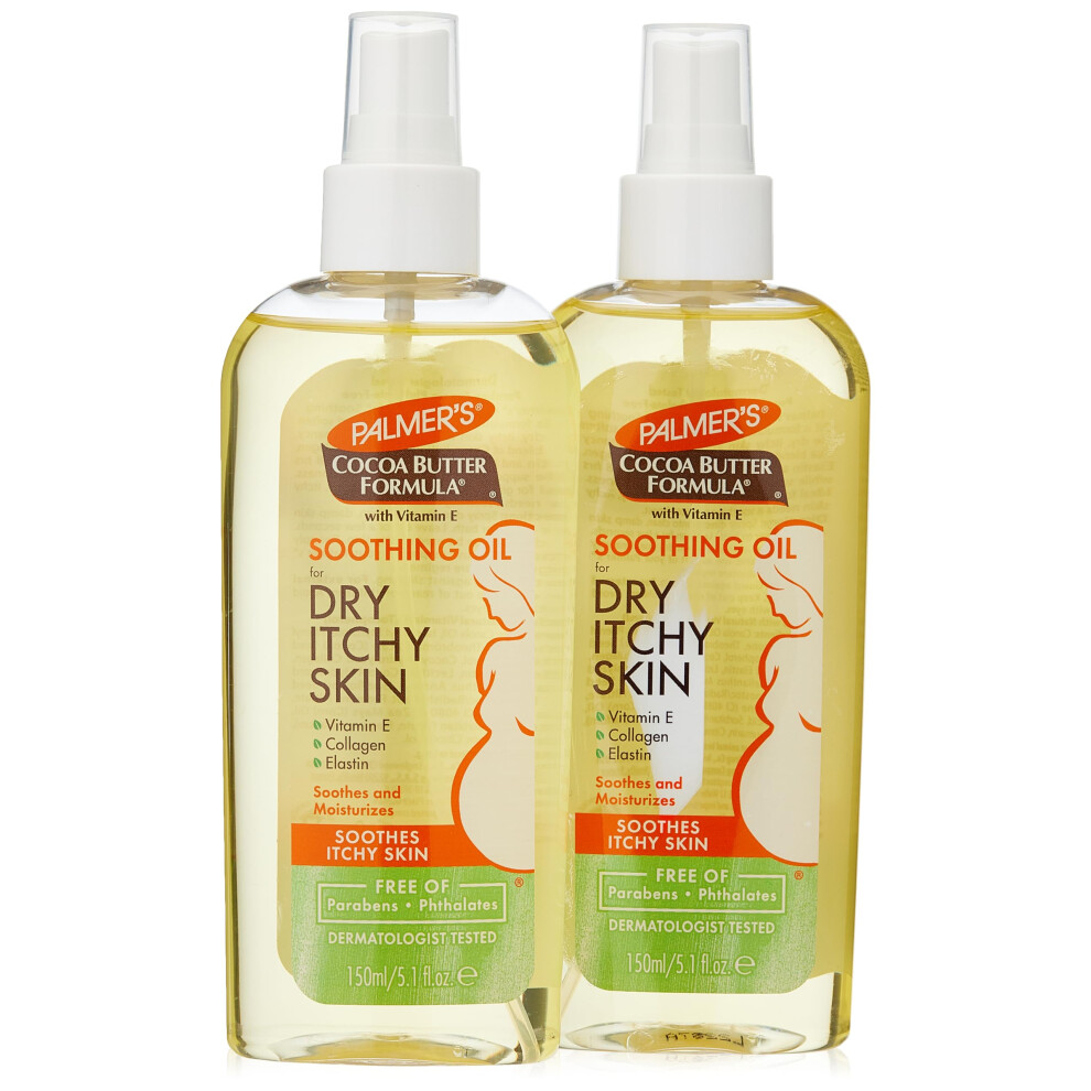 Palmers Cocoa Butter Formula Soothing Oil for Dry, Itchy, Skin 150ml (Pack of 2)