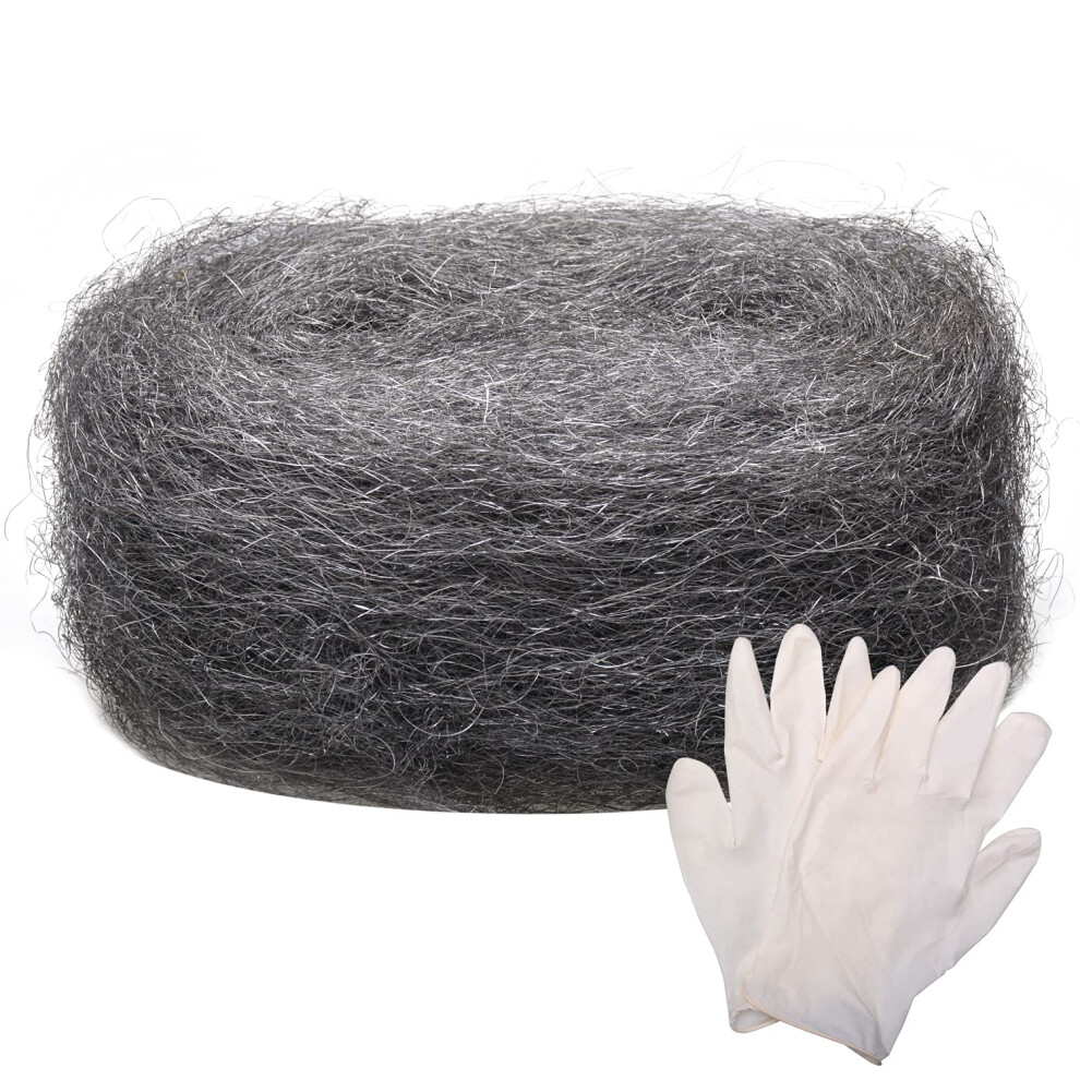 Steel Wool Mice - Coarse Wire Wool Rats Rodent Control Gaps Blocker, Fill Holes Fabric DIY Kit with Work Gloves, Hardware Cloth, Used to Block Mice,-image-OPC-PH8RHGQ-NEW