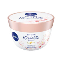 Body Soufflé Cherry Blossom & Jojoba Oil (200 ml), Body Care for 24h Moisture, Lotion for Dry and Very Dry Skin