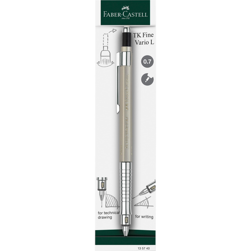TK-Fine Vario L 135740 Mechanical Pencil 0.7 mm Champagne Gold with Soft/Hard Mechanism