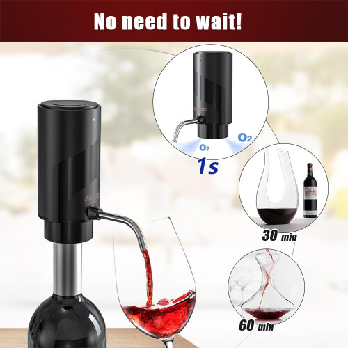 Electric Wine Aerator Pourer Automatic Electronic Decanter, Rechargeable 2