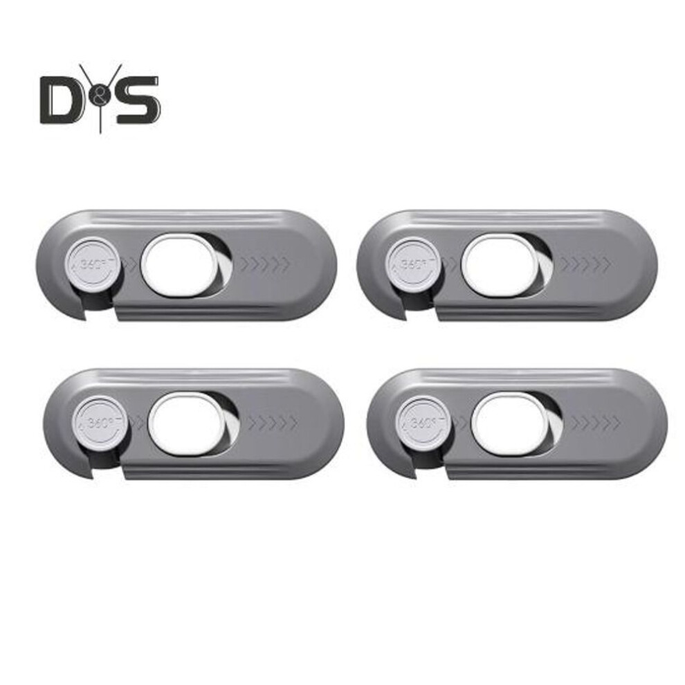 (grey, 4pcs) 4Pcs Child Proof Drawer Lock Self-Adhesive Baby Proofing Refrigerator Oven Dishwasher Cabinet Cupboard Lock Kids Safety Freezer Door Latch Lock