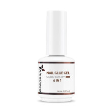 6-in-1 Gel Nail Glue | 15ml Brush-On Super Strong Adhesive for Acrylic, Soft Gel & Press-On Nails | UV/LED Lamp Required
