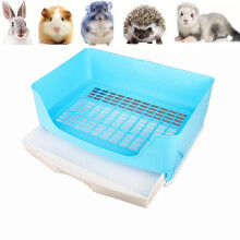 Large Rabbit Litter Tray, Rabbit Litter Box Toilet, Pet Potty Trainer with Drawer for Rabbits, Guinea Pigs, Chinchillas, Hamsters, Ferrets, Gerbils,